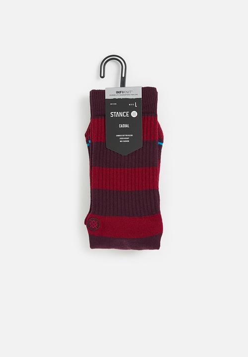 Stance Socks - Draft crew socks - red