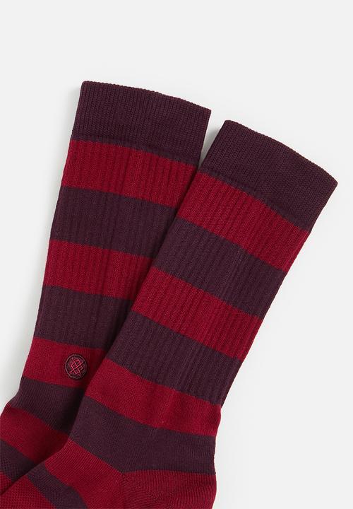 Stance Socks - Draft crew socks - red