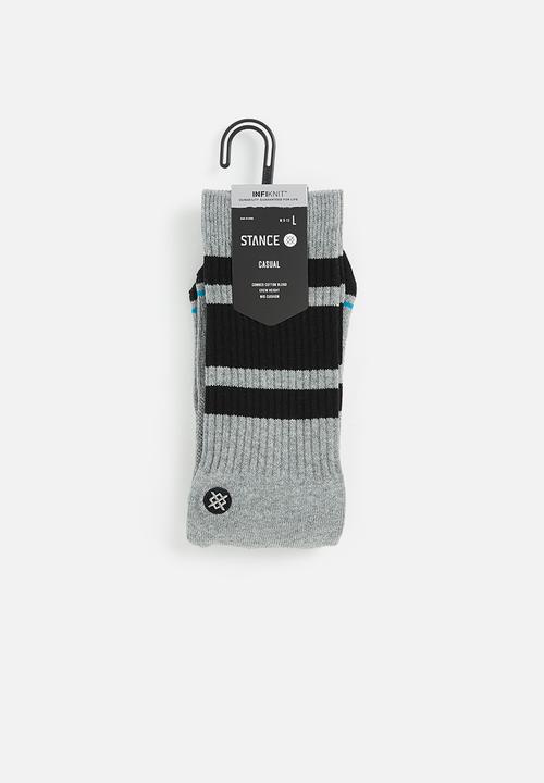 Stance Socks - Boyd st socks - grey & black