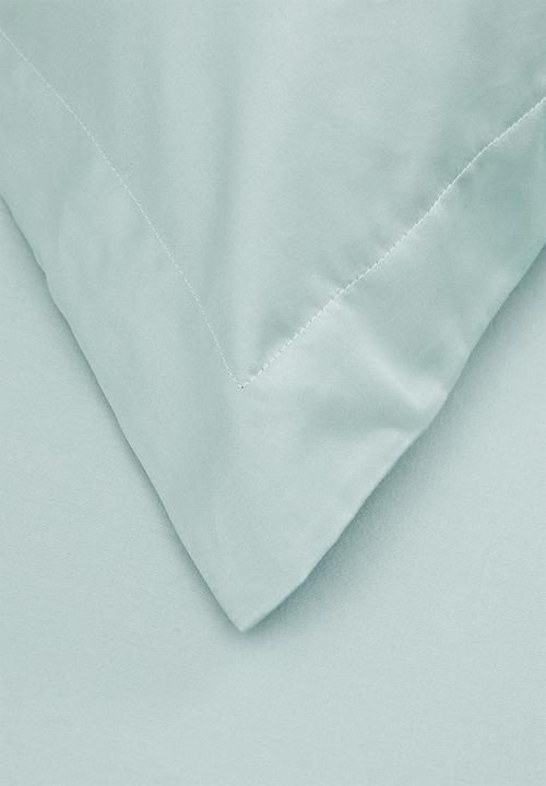 Sheraton Textiles - 400tc Egyptian cotton straight stitch pillowcase - duck egg 