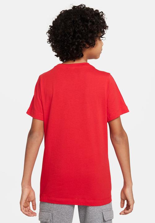 Nike - B nsw repeat short sleeve tee - university red/midnight navy