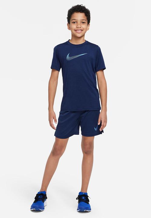 Nike - B nk df hbr short sleeve top - midnight navy