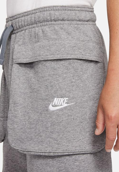 Nike - B nsw club cargo short - carbon heather/white