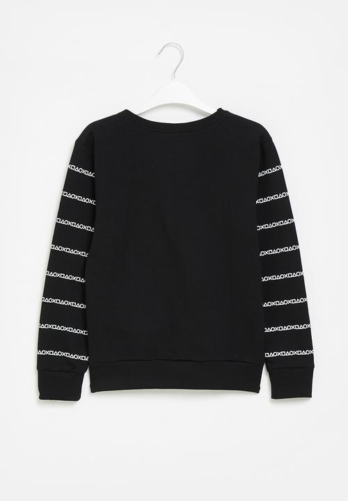 Rebel Republic - Playstation pinstripe sweater - black