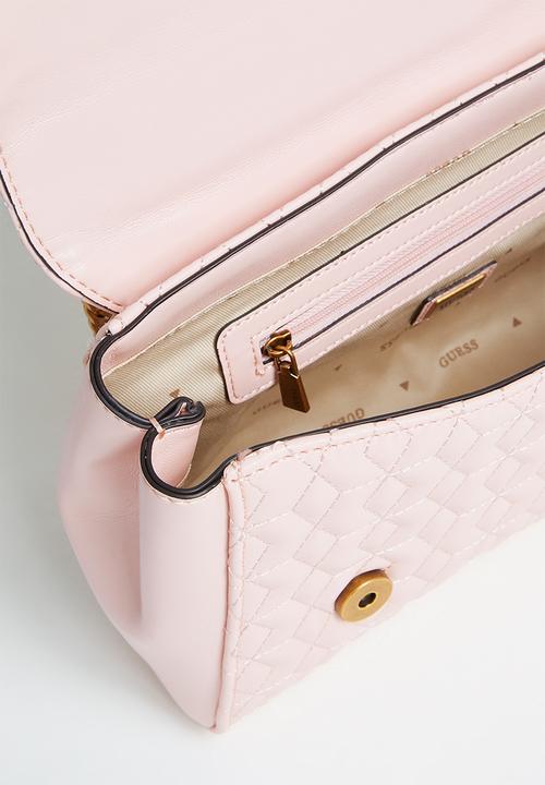 GUESS - Katey flap shoulder bag - powder pink 