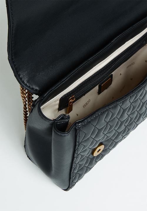GUESS - Katey flap shoulder bag - black