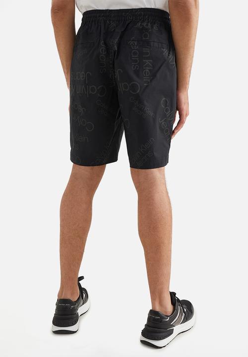 Calvin Klein - Logo aop woven short - logo aop ck black
