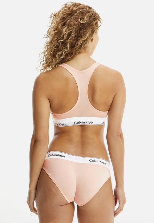 Calvin Klein - Unlined bralette - peach melba