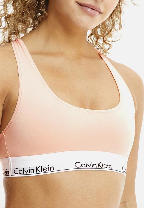 Calvin Klein - Unlined bralette - peach melba
