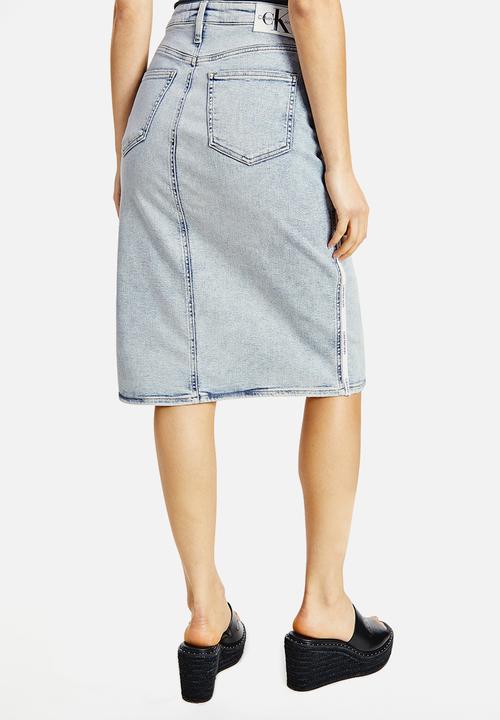 Calvin Klein - Ck midi skirt - denim light