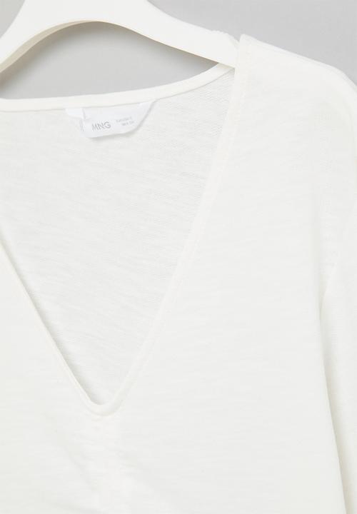 MANGO - T-shirt swipe - white