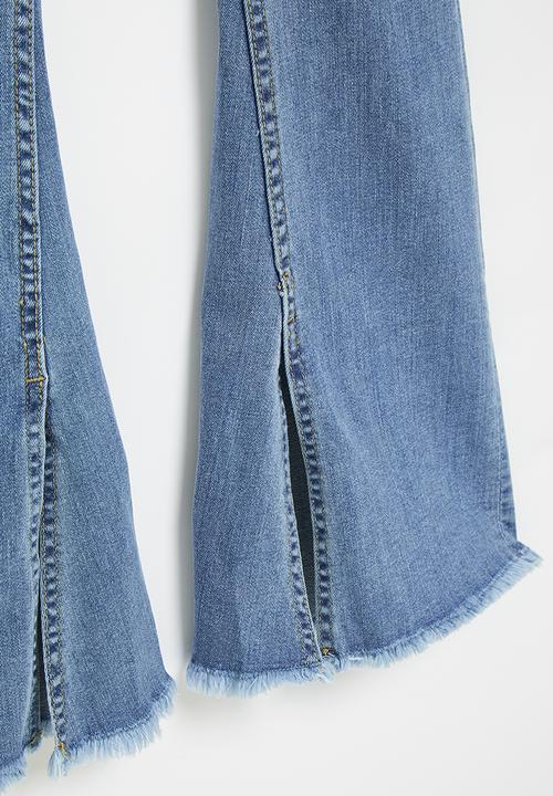 MANGO - Jeans split - blue