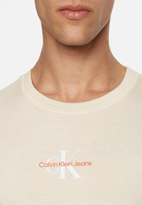 Calvin Klein - Monogram logo tee - eggshell