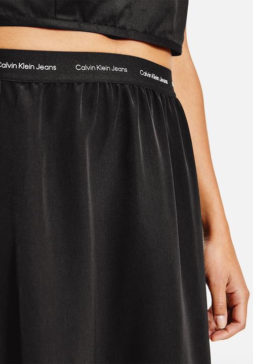 Calvin Klein - Repeat logo elastic skirt - black