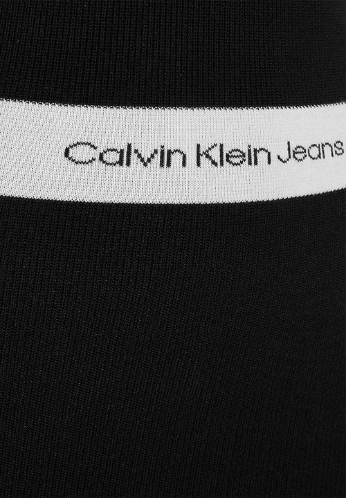 Calvin Klein - Two tone monogram skirt - black