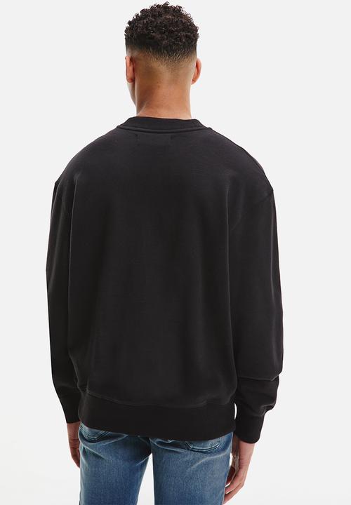 Calvin Klein - Two tone monogram crew neck - ck black