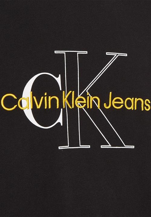 Calvin Klein - Two tone monogram crew neck - ck black