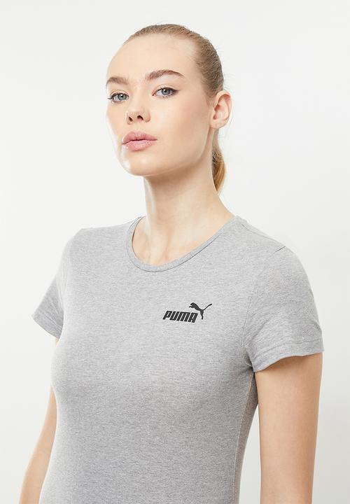 PUMA - Ess small logo tee - light grey heather