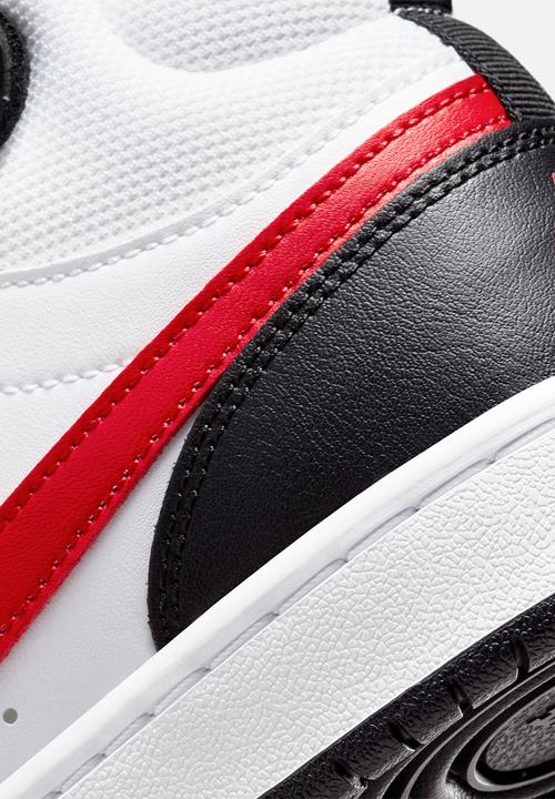 Nike - Court borough mid 2 (gs) - white/university red-black
