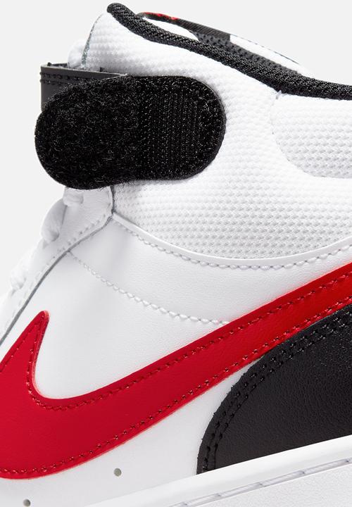 Nike - Court borough mid 2 (gs) - white/university red-black