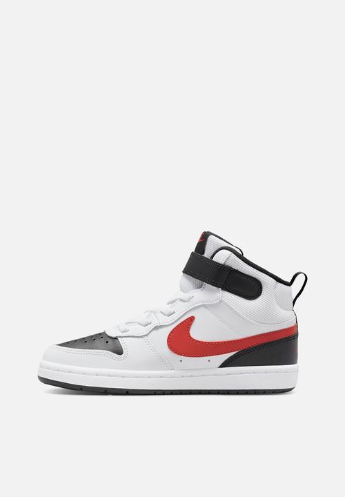 Nike - Court borough mid 2 (psv) - white/university red-black