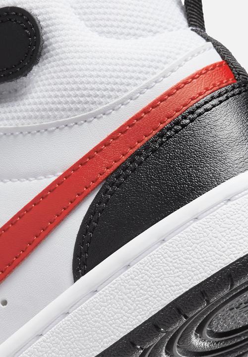 Nike - Court borough mid 2 (psv) - white/university red-black