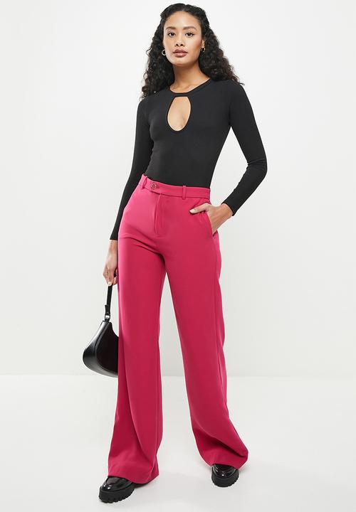 Me&B - Ribbed long sleeve bodysuit - black