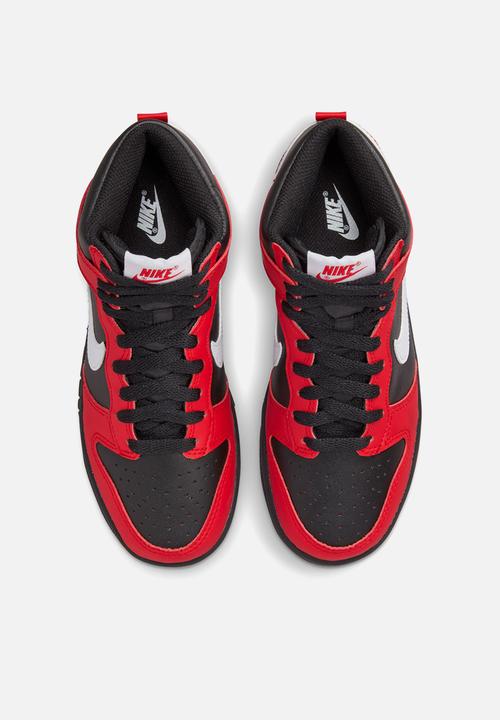 Nike - Nike dunk high - black/white-university red