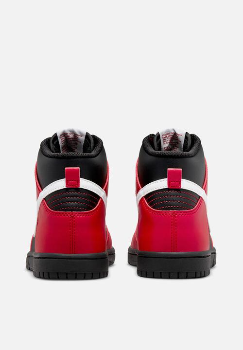 Nike - Nike dunk high - black/white-university red