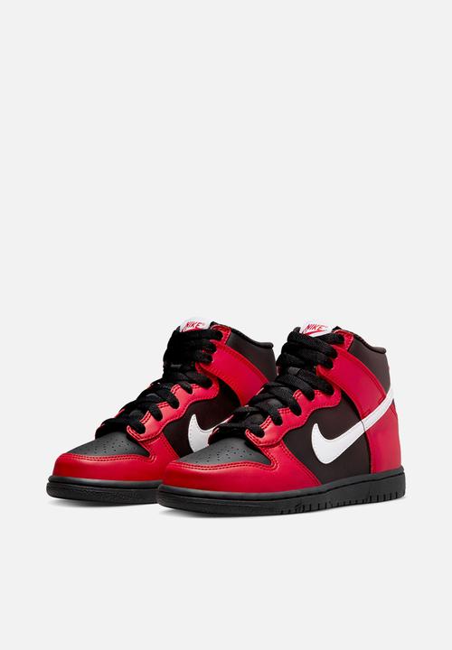Nike - Nike dunk high - black/white-university red