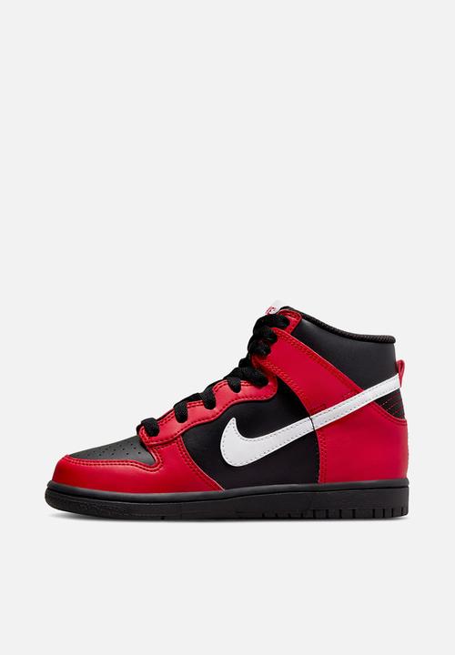 Nike - Nike dunk high - black/white-university red