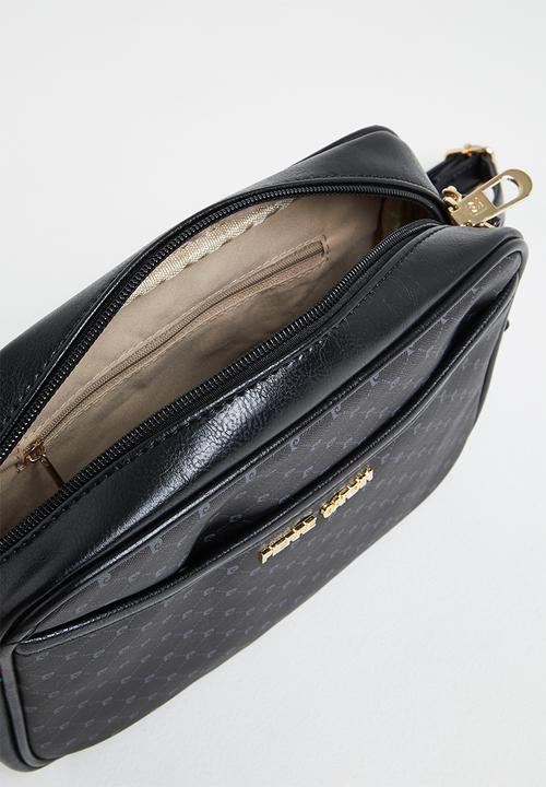 Pierre Cardin - Pc logo e/w chain crossbody - black grey