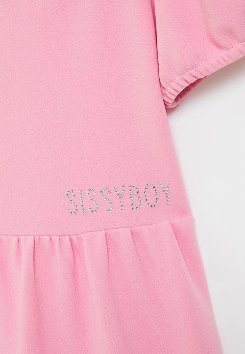 SISSY BOY - Tiered dress with puff short sleeve - pink