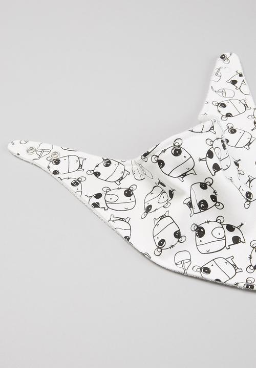 Pop Candy - Cow 3 pack bibs - white