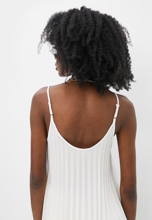 VELVET - Pleated cami blouse - milk