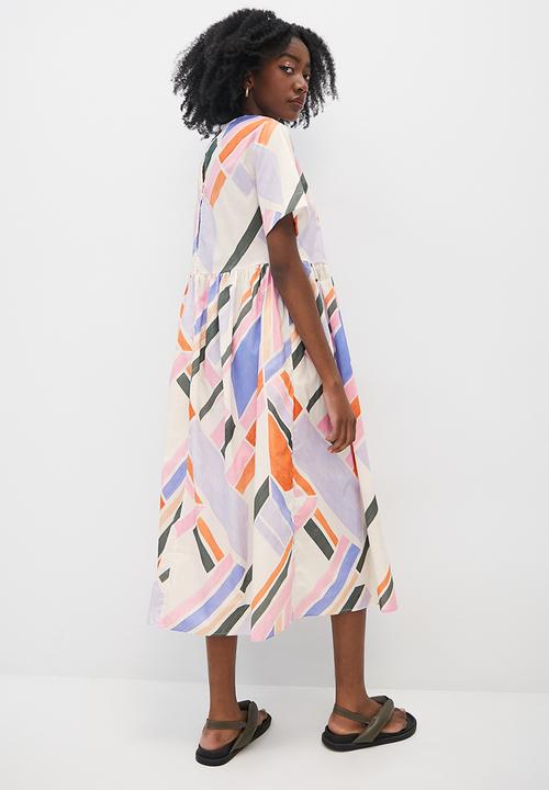 Superbalist - Baby doll midi - geometric pattern