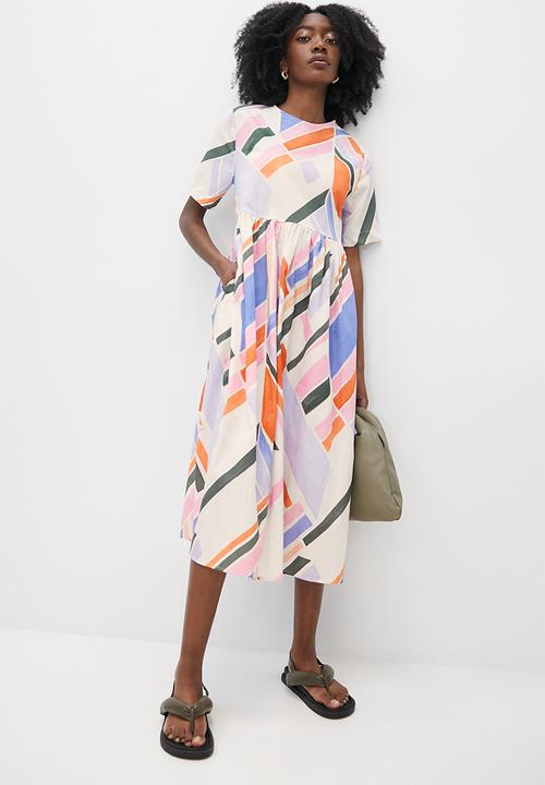 Superbalist - Baby doll midi - geometric pattern