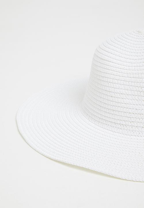 edit - Jill wide brim sun hat - white