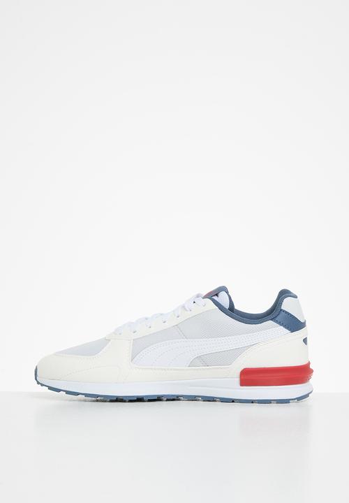PUMA - Graviton jr - nimbus cloud-puma white-evening sky-high risk red