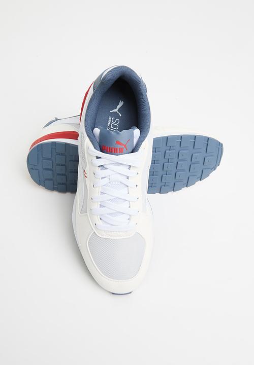 PUMA - Graviton jr - nimbus cloud-puma white-evening sky-high risk red