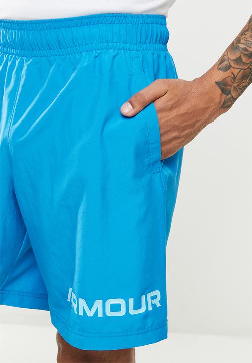 Under Armour - UA Woven Graphic Wordmark shorts - cruise blue