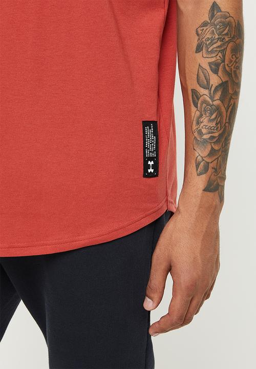 Under Armour - UA Project Rock Outworked SS Tee - rust