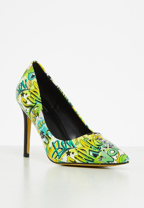 Plum - Zuri barely there court heel - green