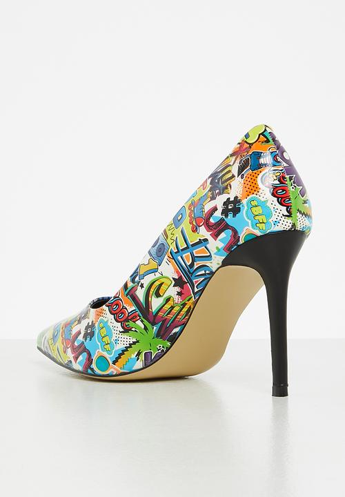 Plum - Zuri barely there court heel - blue