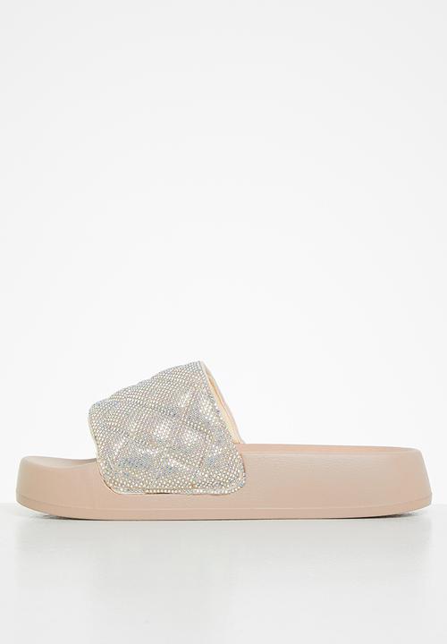 Madden Girl - Estie flatform slide - blush