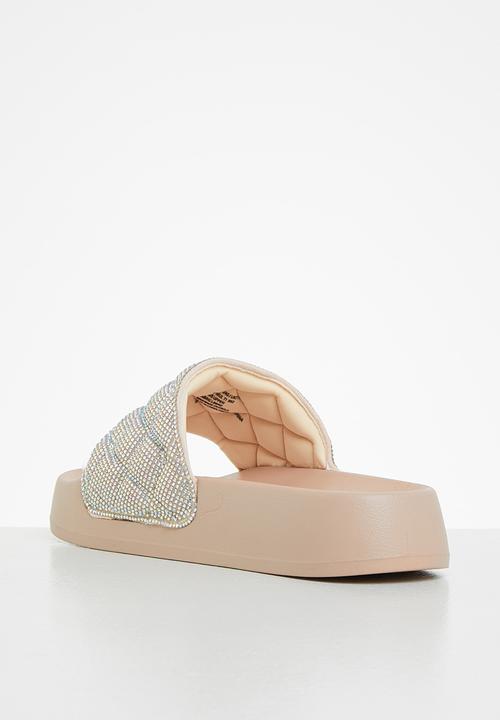 Madden Girl - Estie flatform slide - blush
