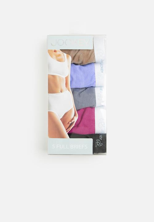 Jockey - 5 Pack plain full brief - multi 