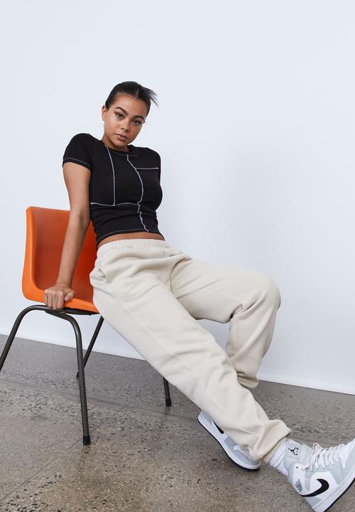 Factorie - Super slouchy trackpant - light stone