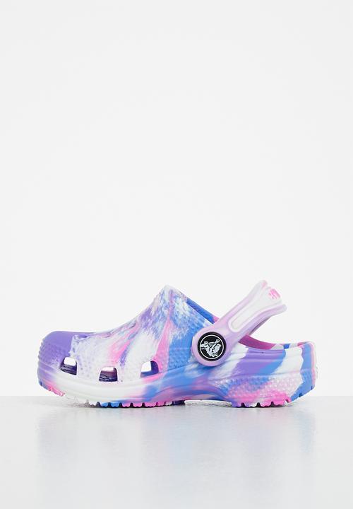 Crocs - Classic marbled clog t - white & pink