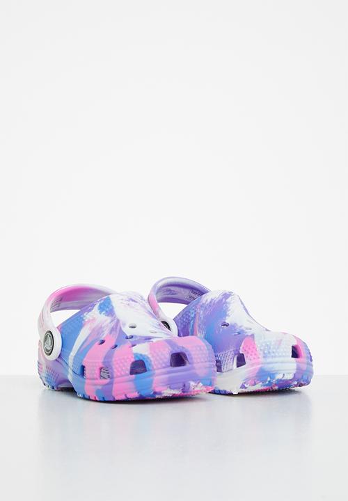 Crocs - Classic marbled clog t - white & pink